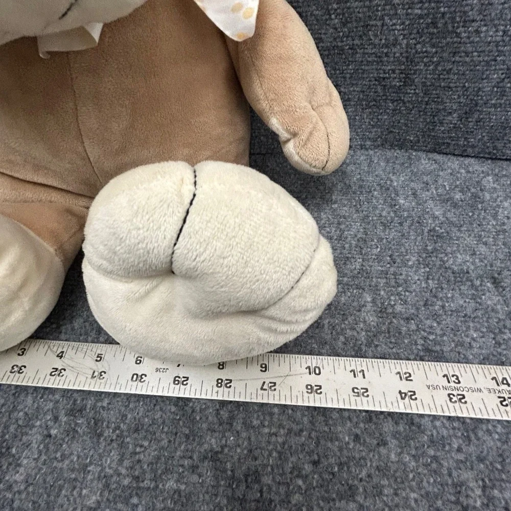 Large Plush Lion Stuffed Animal Big Eyes Shaggy Mane Tan Brown 15 Inch